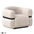 Modern Malibu Armchair: Dooq Design 3D model small image 1