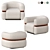 Modern Malibu Armchair: Dooq Design 3D model small image 3