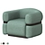 Modern Malibu Armchair: Dooq Design 3D model small image 6