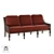 Albero Koloniale Aluminum Three-Seater Sofa 3D model small image 1