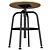 Kullaberg Pine/Black Stool 3D model small image 3