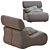 Club Comfort: Kave Home Fauteuil 3D model small image 3