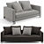 Modern Minimalist Minotti Pollock Sofa 3D model small image 1