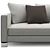 Modern Minimalist Minotti Pollock Sofa 3D model small image 7