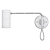 Elegant Envoy Swing Sconce 3D model small image 2