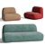 Boconcept Boucle Hippo Loveseat Sofa 3D model small image 3