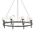 Fusion: Matte Black & Brass Chandelier 3D model small image 1