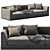 Sophisticated Poliform Bristol 2 Seater Sofa 3D model small image 1