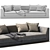 Sophisticated Poliform Bristol 2 Seater Sofa 3D model small image 3