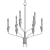 Elegant Calyx Black Chandelier 3D model small image 2