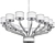 Elegant Murano Glass Chandelier 3D model small image 2