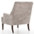 Elegant Elsie Upholstered Armchair 3D model small image 4