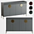 Modern 4-Color Dresser, 400x1800x1100 3D model small image 1