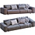 Modern Cross-Design Sofa 3D model small image 4