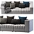 ARFLEX 9000 3-Seater Sofa 3D model small image 4