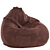 Cozy Beanbag Chair - 4 Color Options 3D model small image 2