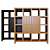 Contemporary Shoji Style Bookcase 3D model small image 1