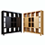 Contemporary Shoji Style Bookcase 3D model small image 2