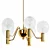 Elegant Brass & Glass Ceiling Lamp 3D model small image 1