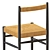 Zara Mango Wood Table & Woven Chairs 3D model small image 4