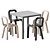 Elegant Dining Set: La Table & Bold Chair 3D model small image 1