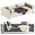 Elegant York Sofa Set: Luxurious Simplicity 3D model small image 1