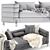 Elegant York Sofa Set: Luxurious Simplicity 3D model small image 6