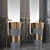 Elegant Bath Set: Sink, Mirror, Furniture 3D model small image 3