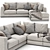 Arflex Rendez Vous Modern Sofa 3D model small image 2