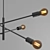 Elegant Matte Black Duke Chandelier 3D model small image 3