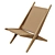 Foldable Rattan Armchair: Ancelie 3D model small image 1