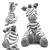 Zebra Plush Toy 3D model small image 1