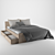 Benedetti Wooden Double Bed 3D model small image 1