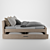 Benedetti Wooden Double Bed 3D model small image 3