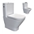 Roca The Gap Rimless Compact Toilet 3D model small image 5