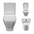 Roca The Gap Rimless Compact Toilet 3D model small image 6