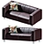 Sleek Leather Sofa: KLIPPAN by Ikea 3D model small image 1