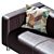 Sleek Leather Sofa: KLIPPAN by Ikea 3D model small image 3