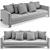 Elegant Minotti Pollock Sofa 3D model small image 3