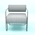 Modern Armchair: 3D Model & Render 3D model small image 2