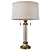 Elegant Rolland Antique Brass Lamp 3D model small image 1