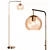Rivet Hudson Brass Mid-Century Floor Lamp 3D model small image 1