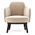 Elegant LUCYLLE Armchair: Stylish Comfort for Your Space 3D model small image 4