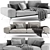 Blanche Linda 2 Seater Sofa 3D model small image 1