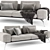 Blanche Linda 2 Seater Sofa 3D model small image 2