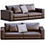 Elegant Hamilton Sofa by Minotti 3D model small image 2