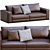 Elegant Hamilton Sofa by Minotti 3D model small image 4