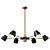 Sleek Satellite Ceiling Lamp 3D model small image 1