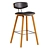 Ayanna Upholstered Stool: Stylish and Comfortable Counter Seating 3D model small image 1