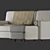 SCANDICA Corner Sofa with Matting and Velor Upholstery 3D model small image 2